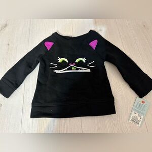 new cat & jack black cat sweater